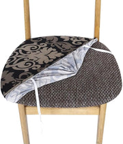 Elastic Chair Seat Covers Stretch Chair Covers (Cambric Black)