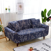 Polyester Spandex Printed Sofa Cover Big Elasticity Cover (Midnight Branch Grey)