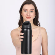 Sippease Insulated Stainless Steel Water Bottle with Straw (950 ML)