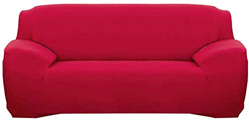 Polyester Solid Universal Sofa Cover (Red)