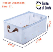 Store Wardrobe Organizer For Clothes With Metal Fram Foldable Storage Box (Blue Duck)