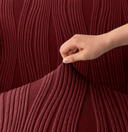 Universal Jacquard Crizzle Pattern Fabric Sofa Cover (Maroon)