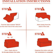 Universal Sofa Couch Cover 140 GSM Sofa Slipcover (Maroon Zigzag)