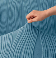 Universal Jacquard Crizzle Pattern Fabric Sofa Cover (Light Blue)