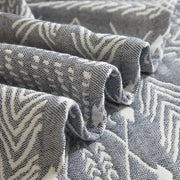 Boho Couch Cover Chenille Fabric Sofa Slipcover (Grey Boho)