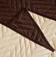 Quilted Polyester Sofa Cover Mat Furniture Protector (Brown)