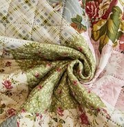 Quilted Polyester Sofa Cover Mat Furniture Protector (Flora Jade)
