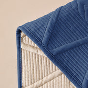 Sofa Covers Mat Cotton Quilted Fabric 1/2/3/4/5 Seater (Navy)