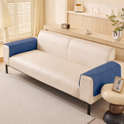 Sofa Covers Mat Cotton Quilted Fabric 1/2/3/4/5 Seater (Navy)