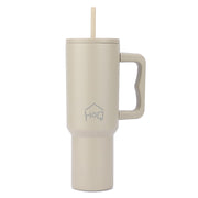 Stainless Steel Vacuum Tumbler with Straw and Lid & Handle - (1200 ML) (Solid colors)