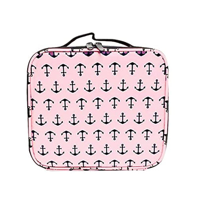 Makeup Cosmetic Storage Case with Adjustable Compartment (Pink ANCH)
