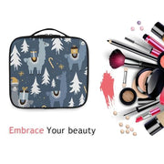 Makeup Cosmetic Storage Case with Adjustable Compartment (Lama Midnight)