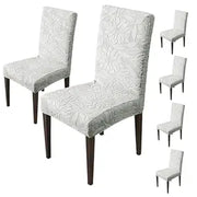 Stretchy Universal Camellia Jacquard Waterproof Chair Cover (Light Grey)