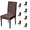 Modern Stretch Chair Cover – 220 GSM Jacquard Fabric (Brown)