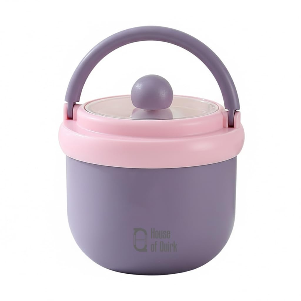 304 Stainless Steel Breakfast Cup with Lid & Spoon