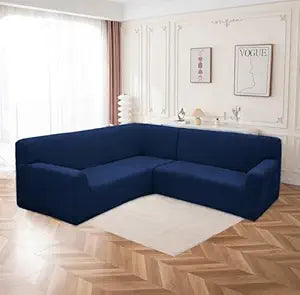 Universal Jacquard Thickened Fabric Sofa Cover (Navy)