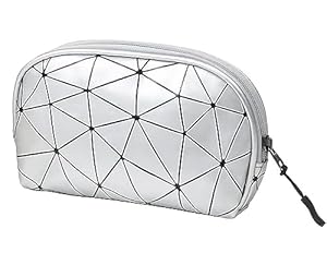 Makeup Handy Bag Travel Cosmetic Organizer Bag (Silver)