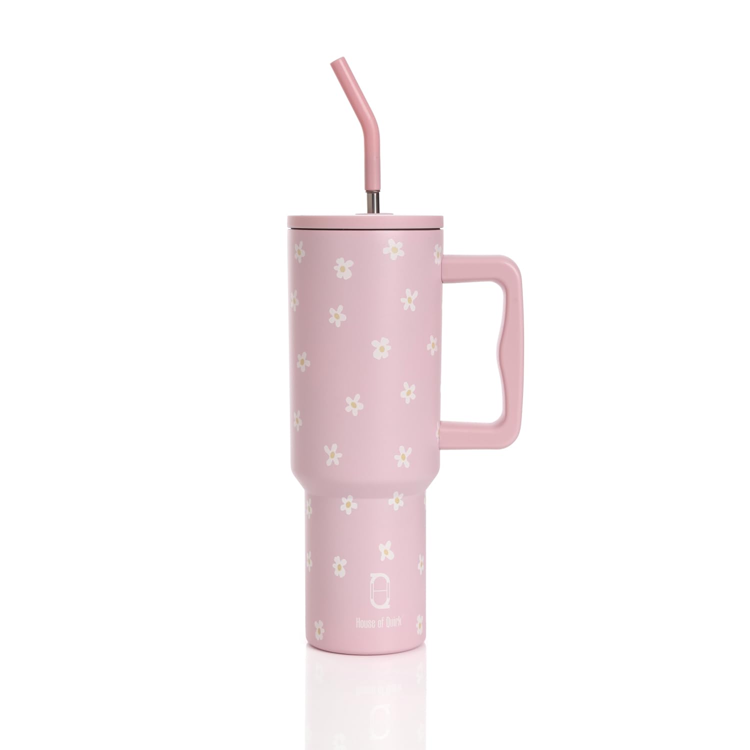 1200ML Insulated Stainless Steel Tumbler with Lid, Handle & Straws - (1200 ML)