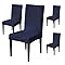 Stylish Jacquard Dining Chair Cover – 220 GSM (Navy Blue)