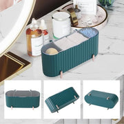 3 Grids Separate Cotton Swabs Dispenser Cotton Ball Storage Box