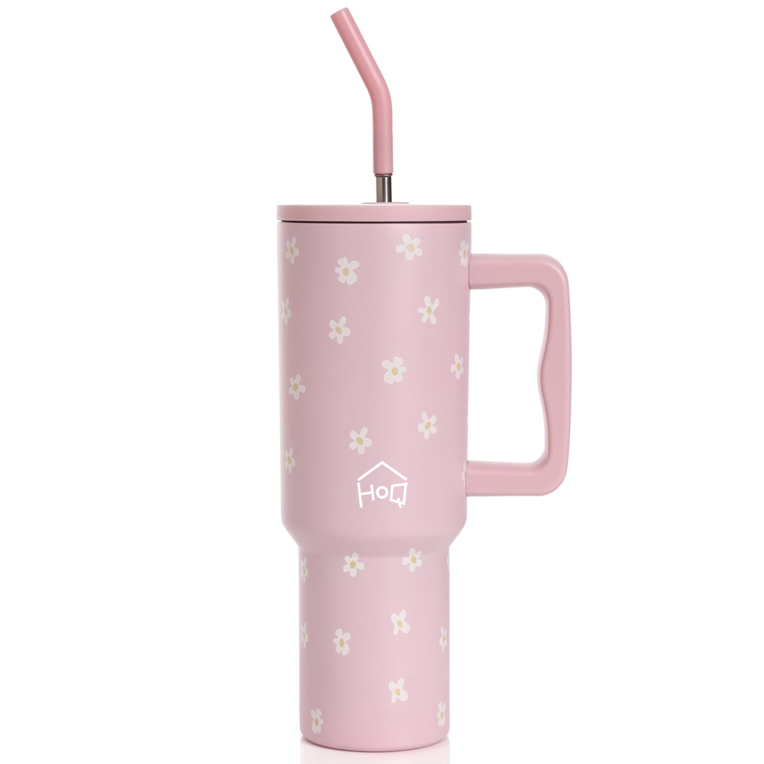 1200ML Stainless Steel Tumbler with Lid, Handle & Straws - (1200 ML)