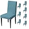Premium Stretch Dining Chair Covers – 220 GSM Thick Jacquard Fabric- Light Blue