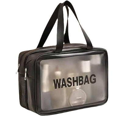 Cosmetics Bags, Translucent Waterproof and Draining Travel Accessories Bag (Black)