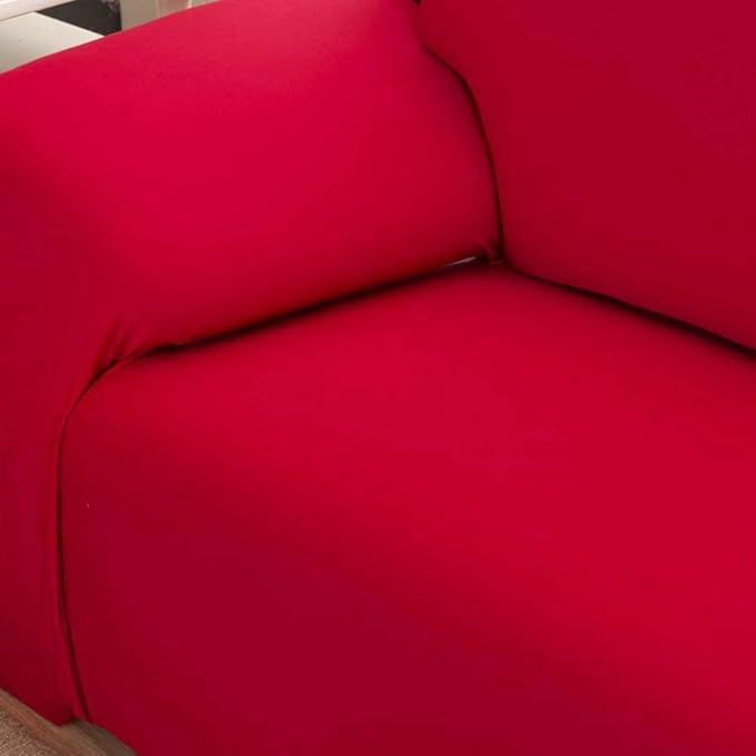 Polyester Solid Universal Sofa Cover (Red)