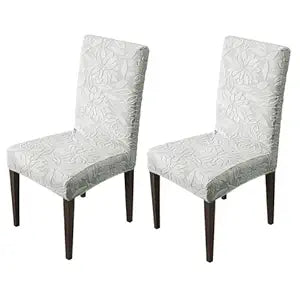 Stretchy Universal Camellia Jacquard Waterproof Chair Cover (Light Grey)