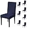 Stylish Jacquard Dining Chair Cover – 220 GSM (Navy Blue)