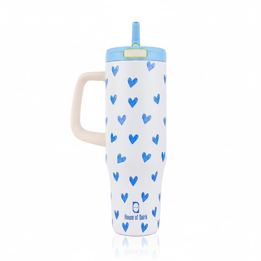 1200ML Stainless Steel Tumbler with Handle & Pop-Up Lid (Printed)