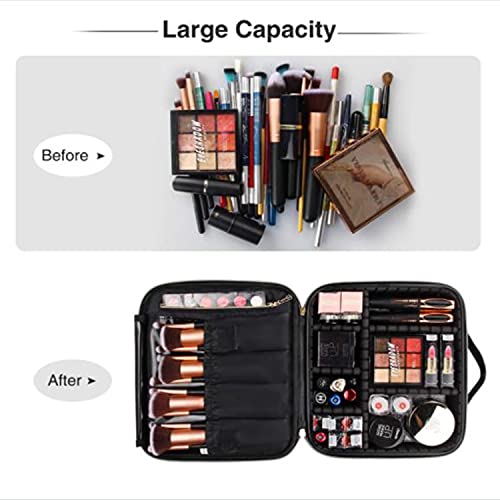 Makeup Cosmetic Storage Case with Adjustable Compartment (Luminous)