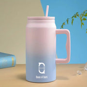 1500ML Mug Tumbler with Handle and Straw Lid