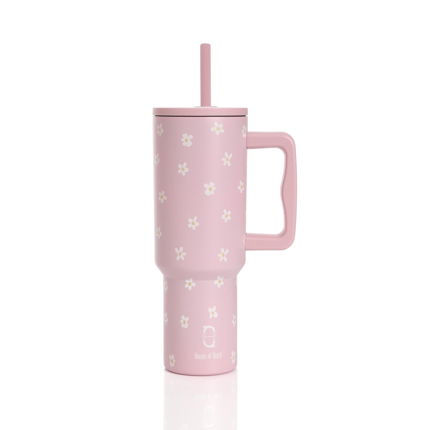 1200ML Insulated Stainless Steel Tumbler with Lid, Handle & Straws - (1200 ML)