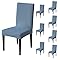 Stylish Jacquard Dining Chair Cover – 220 GSM (Light Blue)