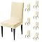 Universal Fit Modern Stretch Chair Cover – 220 GSM Jacquard Fabric (Beige)