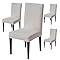 Stylish Jacquard Dining Chair Cover – 220 GSM (Grey)
