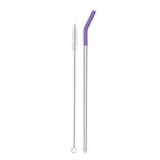 Reusable Straw Set Steel Straw, 1 Silicone Tip & 1 Cleaning Brush (3 Pcs)