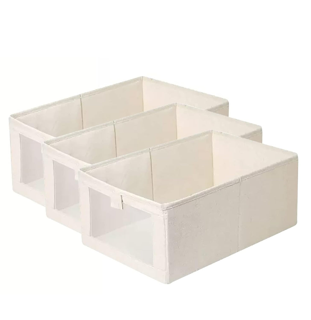 Durable and Versatile Closet Organizers and Storage Baskets Beige - (Pack of 3)