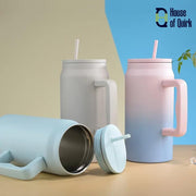 1500ML Mug Tumbler with Handle and Straw Lid