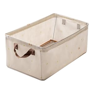 Wardrobe Organizer With Metal Frame Foldable Storage Box (Beige Duck)