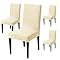 Universal Fit Modern Stretch Chair Cover – 220 GSM Jacquard Fabric (Beige)