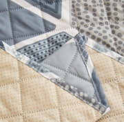 Quilted Polyester Sofa Cover Mat Furniture Protector (Hexa Blue)