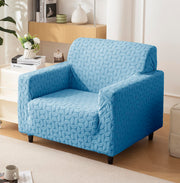Jacquard Fabric Texture Sofa Cover 220 GSM Sofa Slipcover-Blue