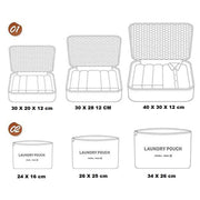 Travel Storage Bag Secret Pouch Organizer Bag Set of 6 pcs