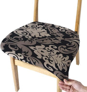 Elastic Chair Seat Covers Stretch Chair Covers (Cambric Black)