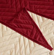 Quilted Polyester Sofa Cover Mat Furniture Protector (Maroon)