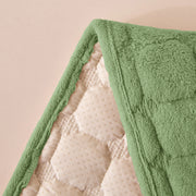 Sofa Covers Mat 1/2/3/4/5 Seater Velvet Check (GREEN)