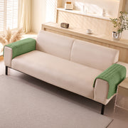 Sofa Covers Mat 1/2/3/4/5 Seater Velvet Check (GREEN)