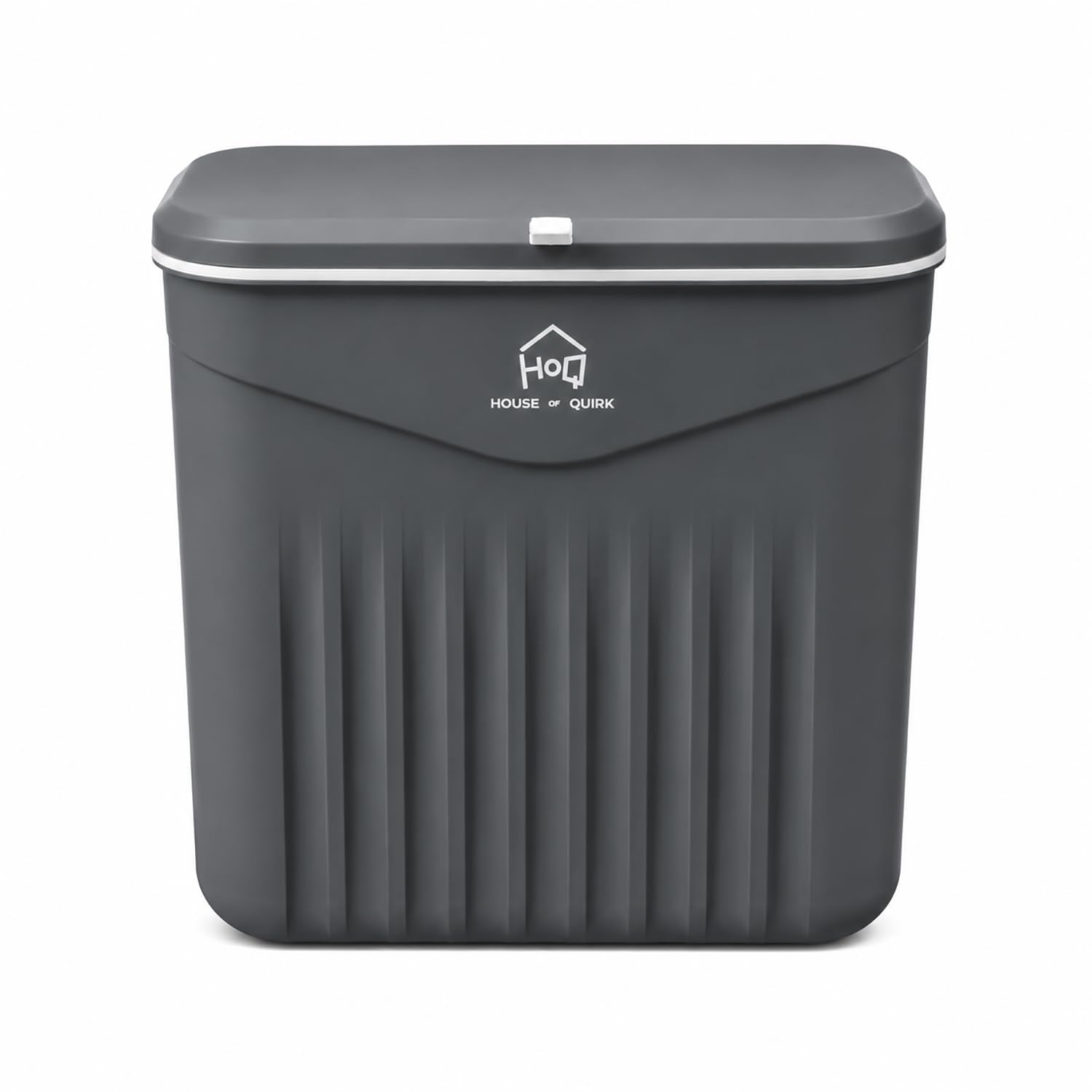 7L Hanging Kitchen Trash Can with Lid, Wall Mounted & Cabinet Door Waste Bin
